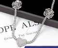 Collar de rosa personalizado de hip-hop de Moissani en plata 925