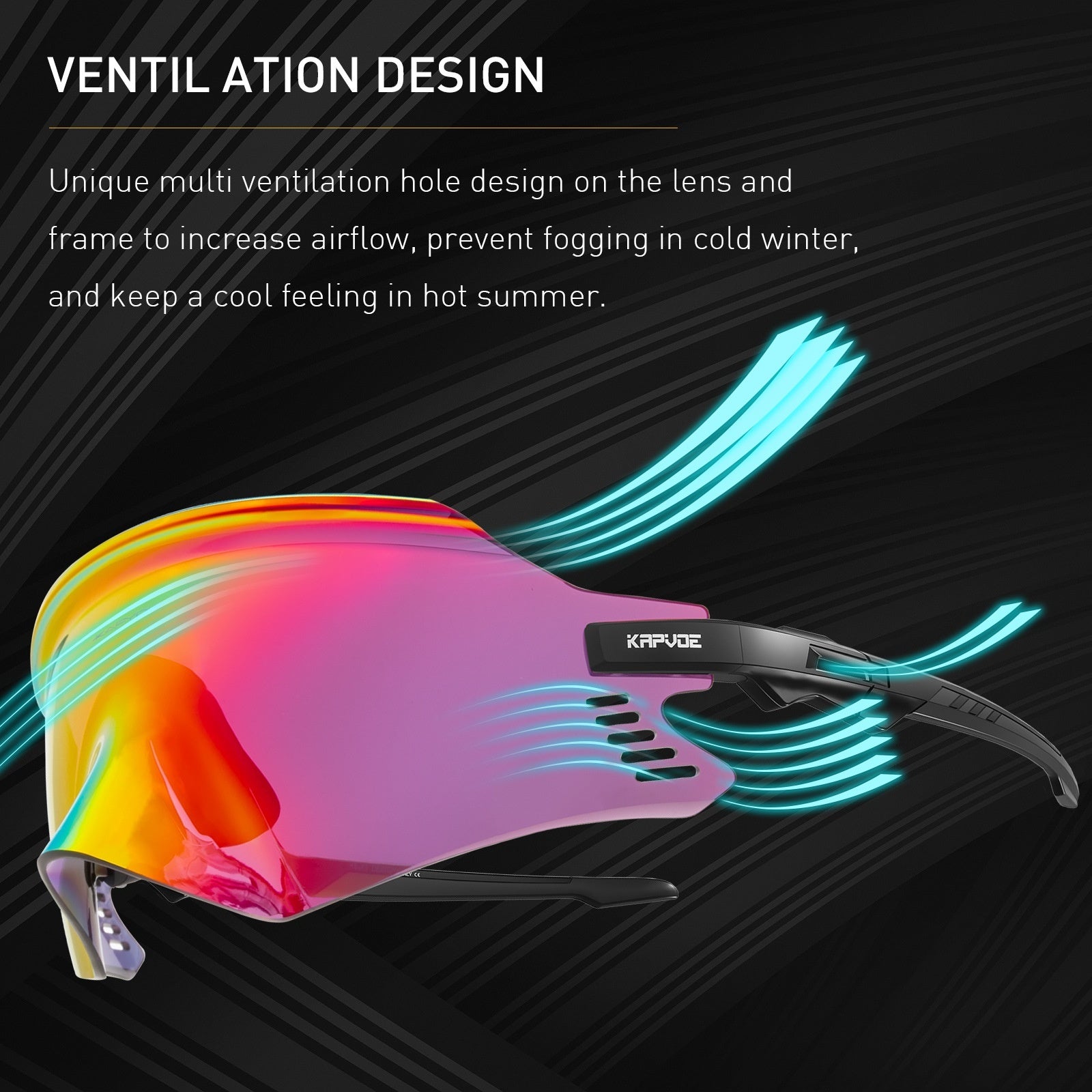Gafas de ciclismo con protección UV Kapvoe