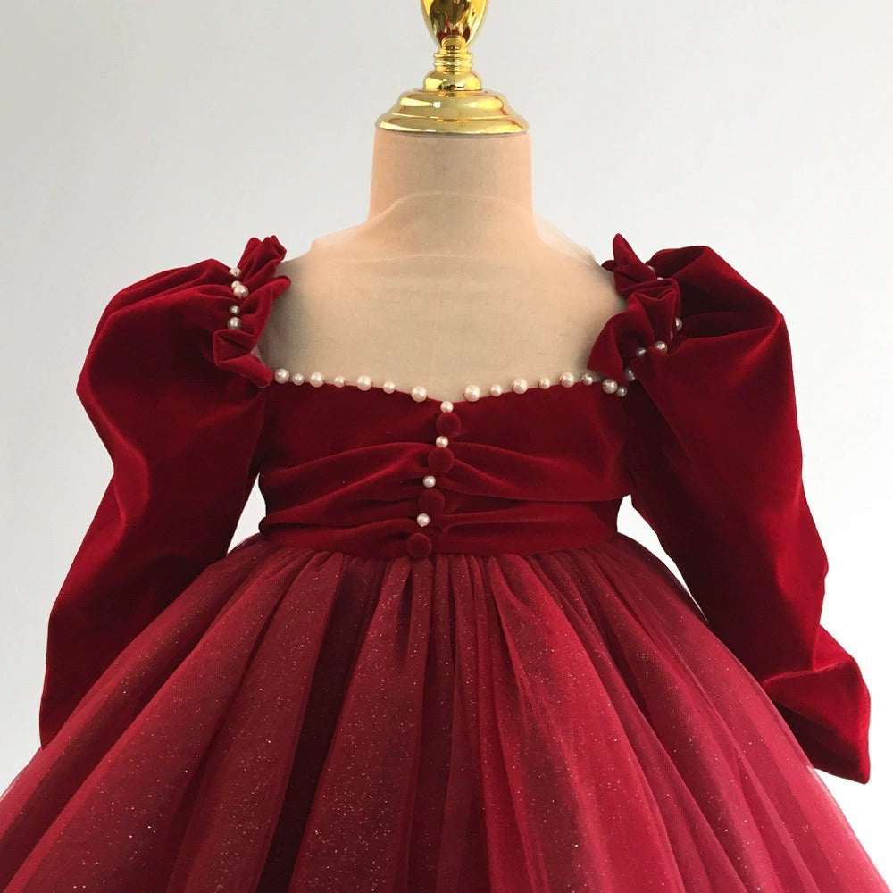 Vestido largo de princesa para niñas