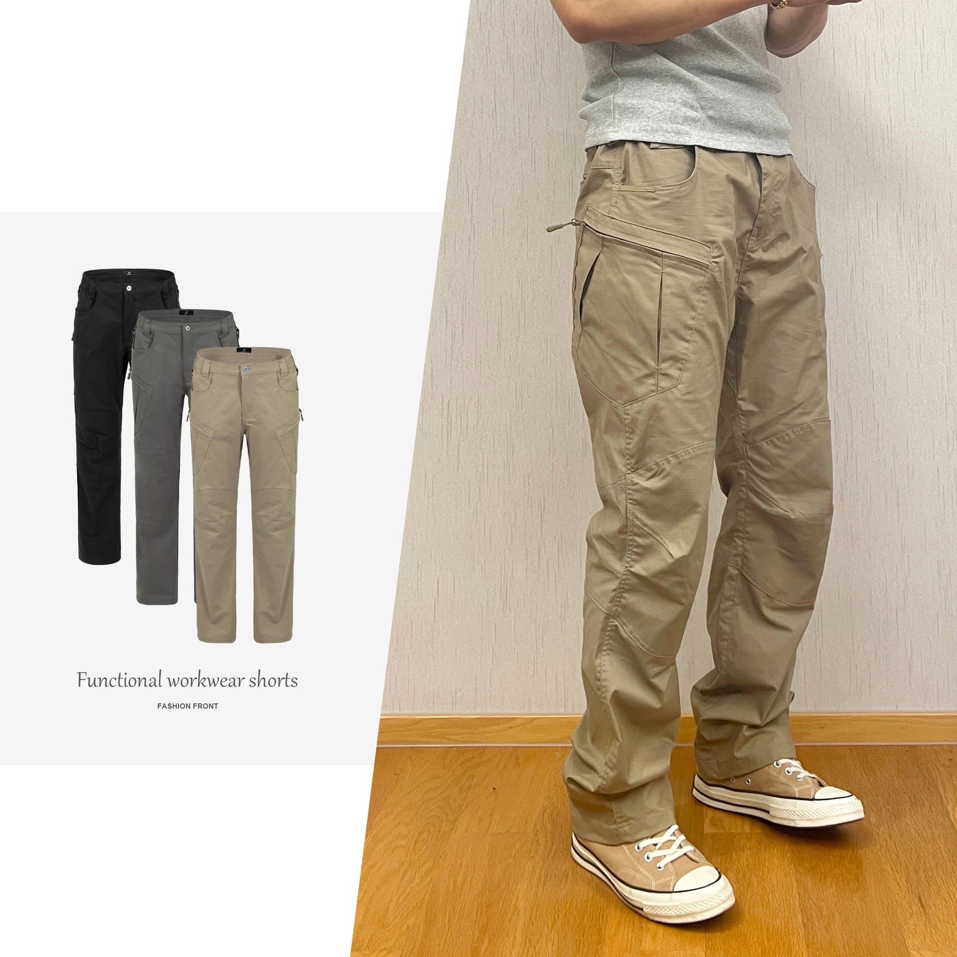 Pantalones de asalto tácticos de estilo militar con múltiples bolsillos