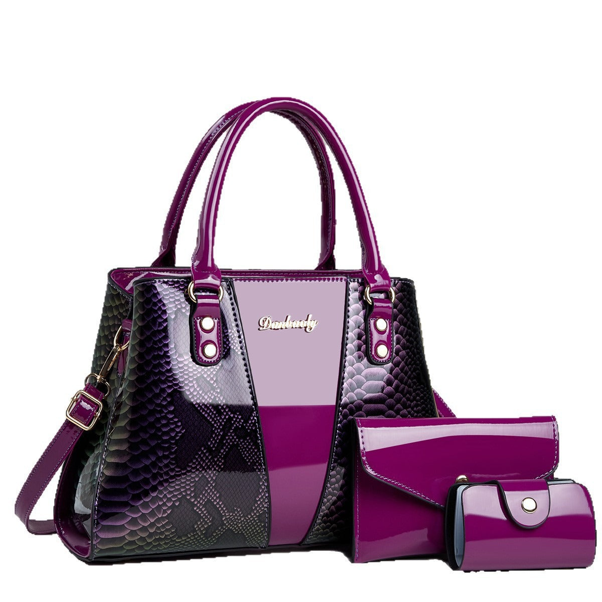 Bolso bandolera de gran capacidad con estampado de piel de serpiente.