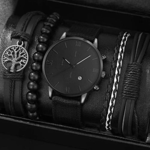 Reloj para hombre, regalo de negocios, pulsera, collar, reloj, conjunto