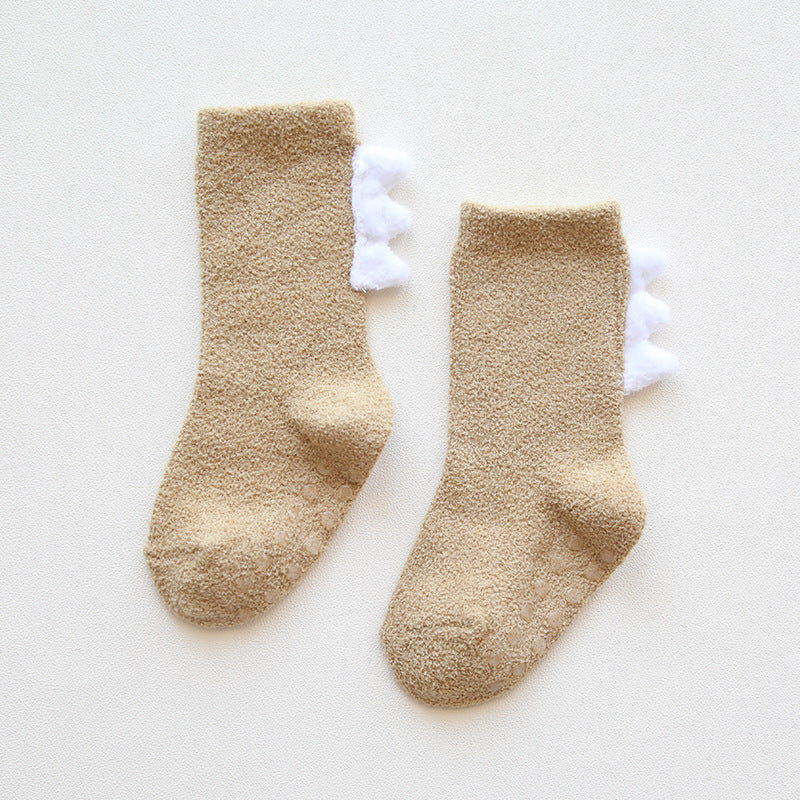 Calcetines gruesos de coral polar para bebés, perfectos para otoño e invierno.