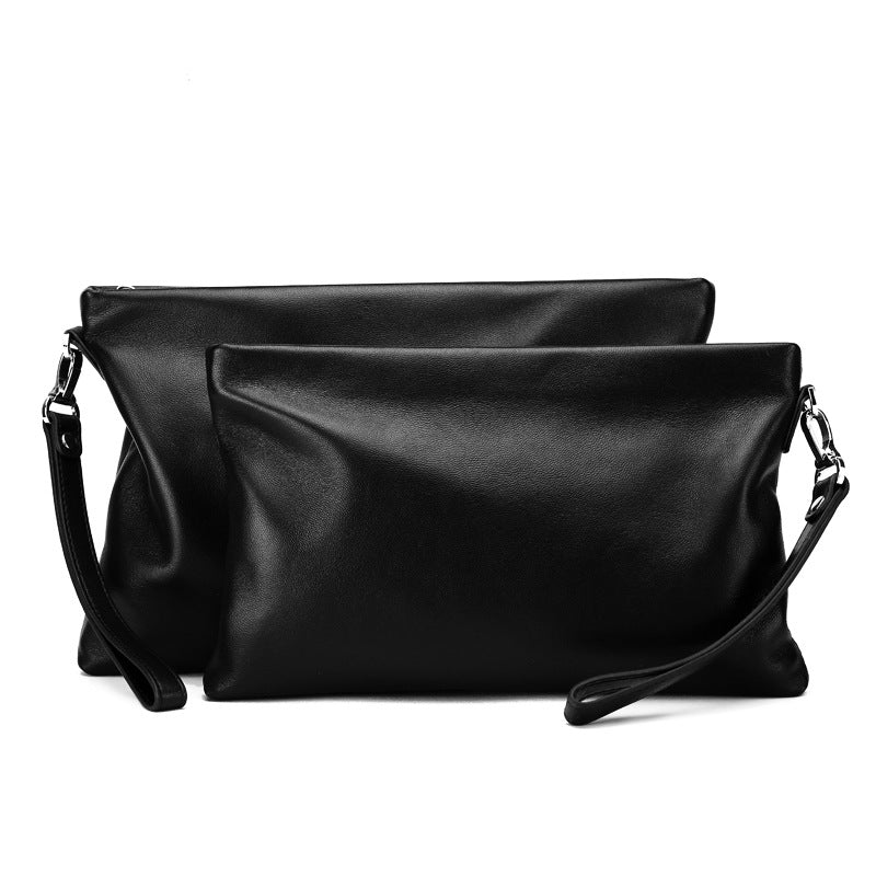 Bolso de mano casual de cuero genuino para hombre