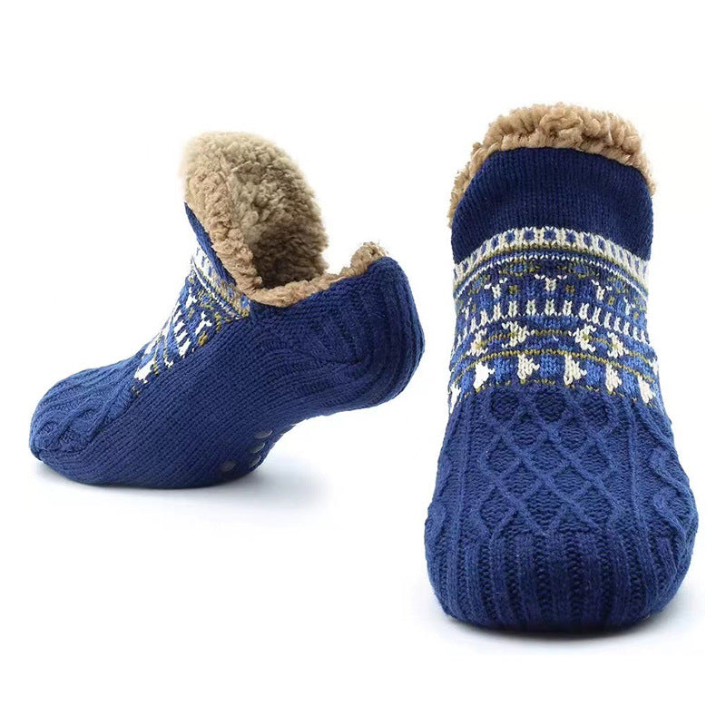 Calcetines tipo botín de forro polar, cómodos y antideslizantes, para uso en interiores, para mujeres y hombres.