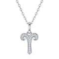 12 Zodiac Signs Aries Set With Top quality Moissanite Luxurious And Fashionable Light Luxury Trend Jewelry Silver Necklace Pendant Silver plated Platinum