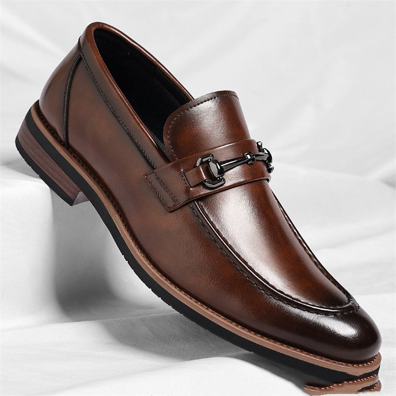 Zapatos de negocios de tacón bajo y suela blanda