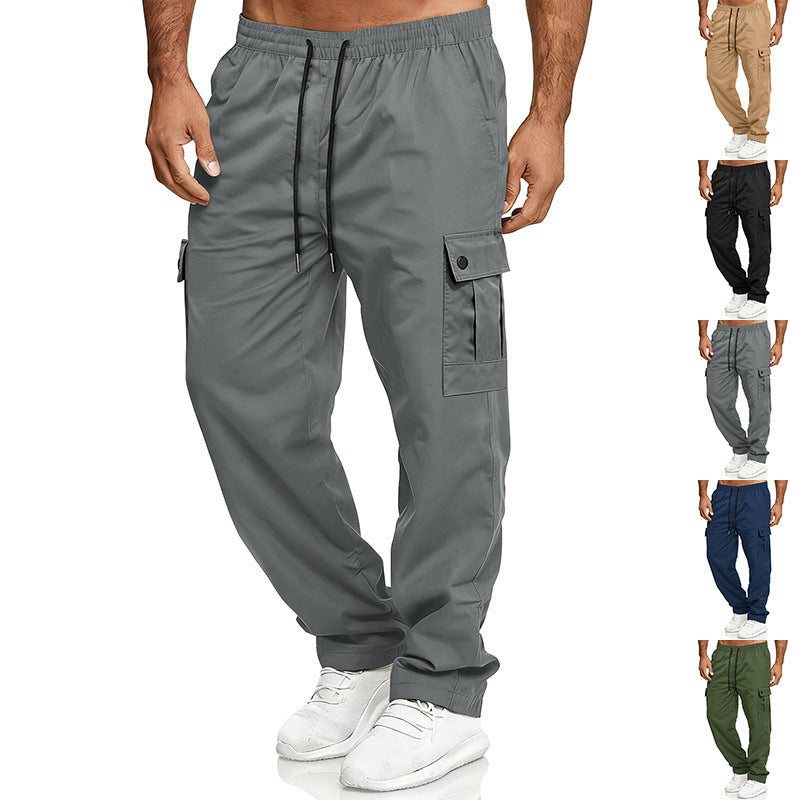 Pantalones de trabajo para exteriores, holgados y rectos, para hombre