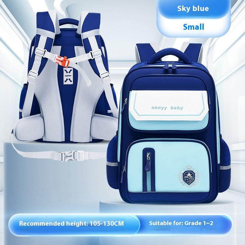Mochila infantil con protección para la columna vertebral, impermeable, de tela Oxford de gran capacidad