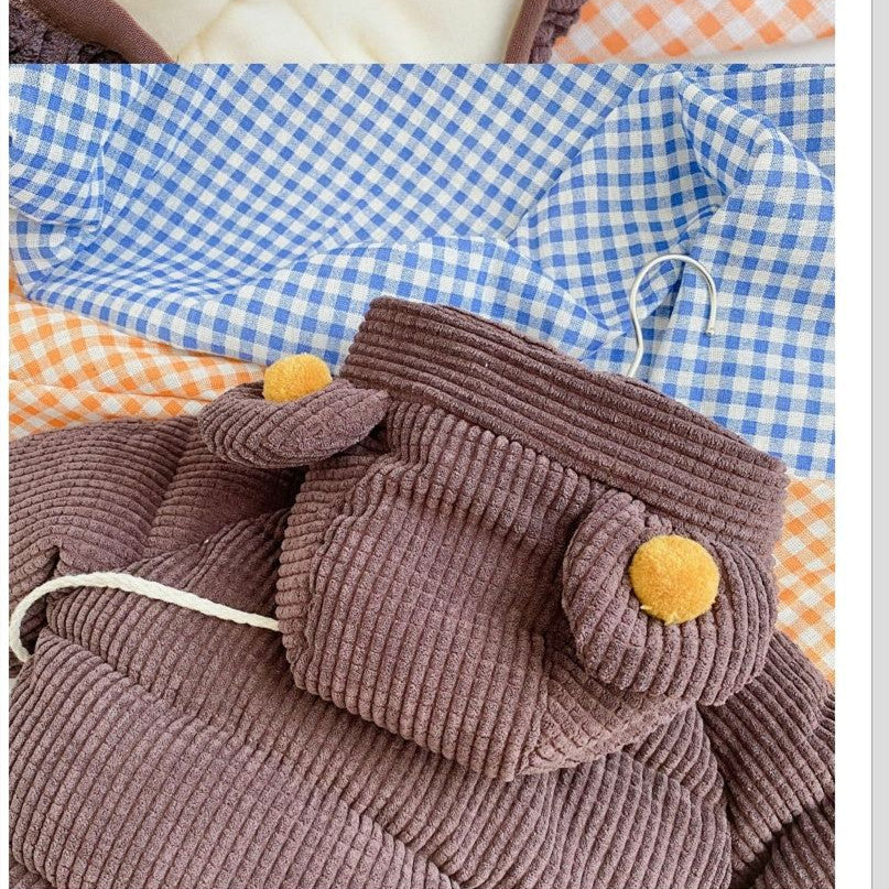 Sudadera corta con capucha de algodón con dibujos animados para niño