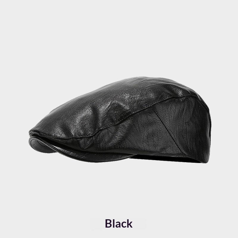 Autumn/Winter American-style Leather Trapper Hat Men's Vintage Painter's Cap