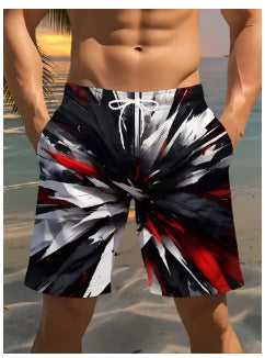Mens Fashionable Casual Lightning-Print Shorts