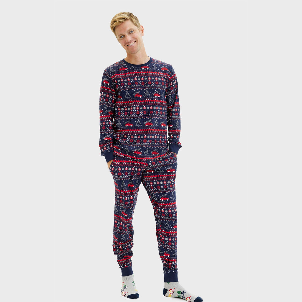 Conjunto familiar navideño a rayas de otoño, ropa de estar por casa de manga larga