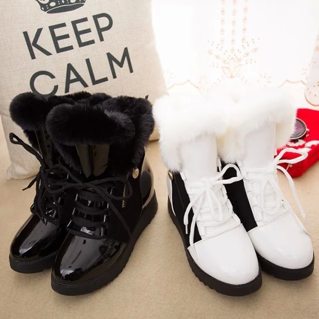 Botas de nieve de piel