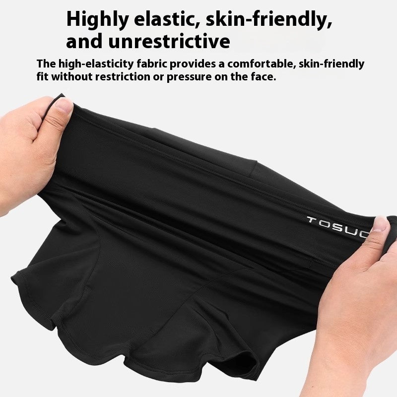 Bufanda de seda de hielo para hombre, protección solar, máscara de ciclismo para exteriores