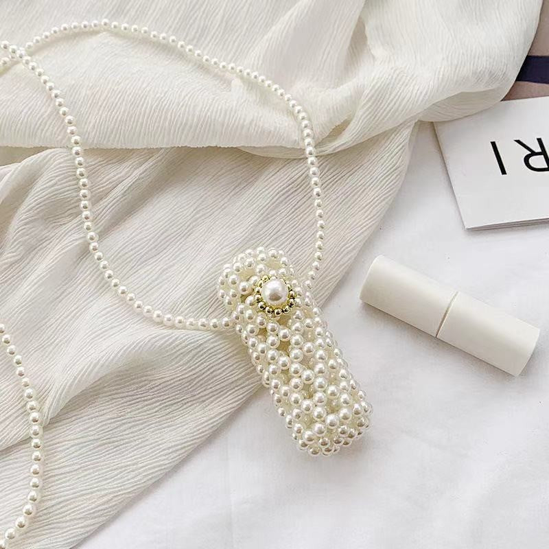 Bolso bandolera de verano versátil, mini, retro, tejido a mano con perlas