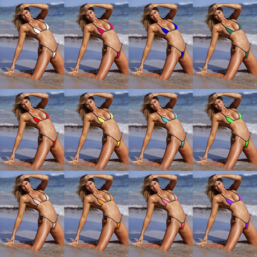 Brazilian thong bikini Women Two Piece Swimsuit Beach Vacation Summer