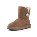 Botas medianas y botas cortas de piel con pelo integrado