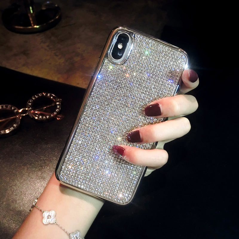 Funda de teléfono con diamantes