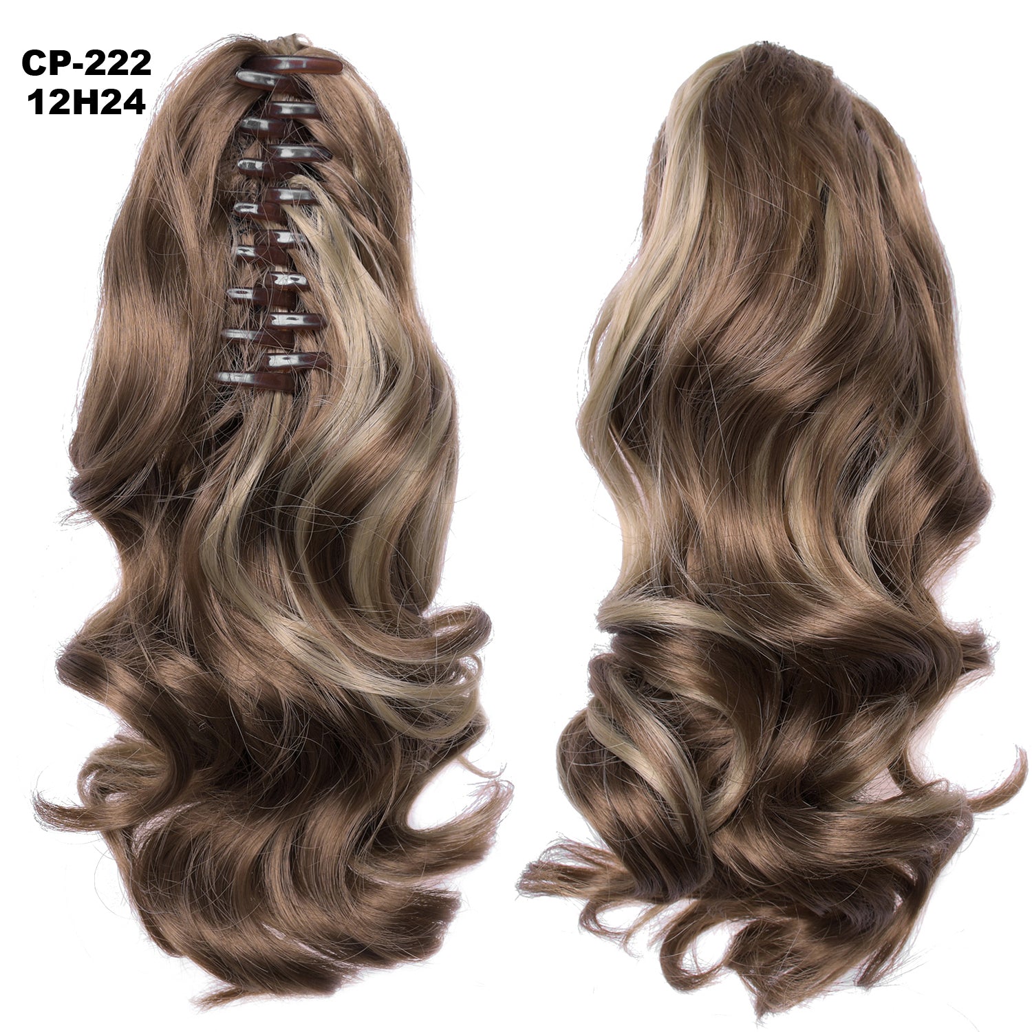 Cola de caballo ondulada larga, envuelta alrededor de la cola de caballo, con clip, tocado, postizo gris, extensiones naturales