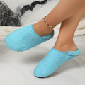 Pantuflas cálidas extra gruesas para hombre con forro polar y suelas suaves para exteriores