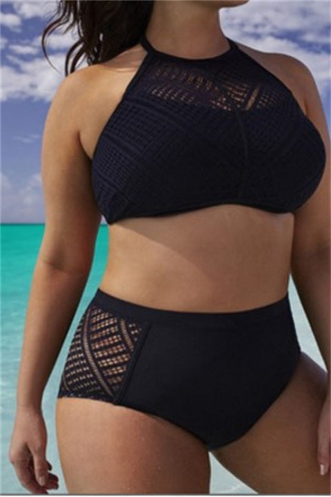 Sexy Split Bikini Set Women Halter Neck Two Piece Swimsuit Summer