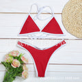 Sexy Plunge Bikini Set Women Push Up Two Piece Swimsuit Beach