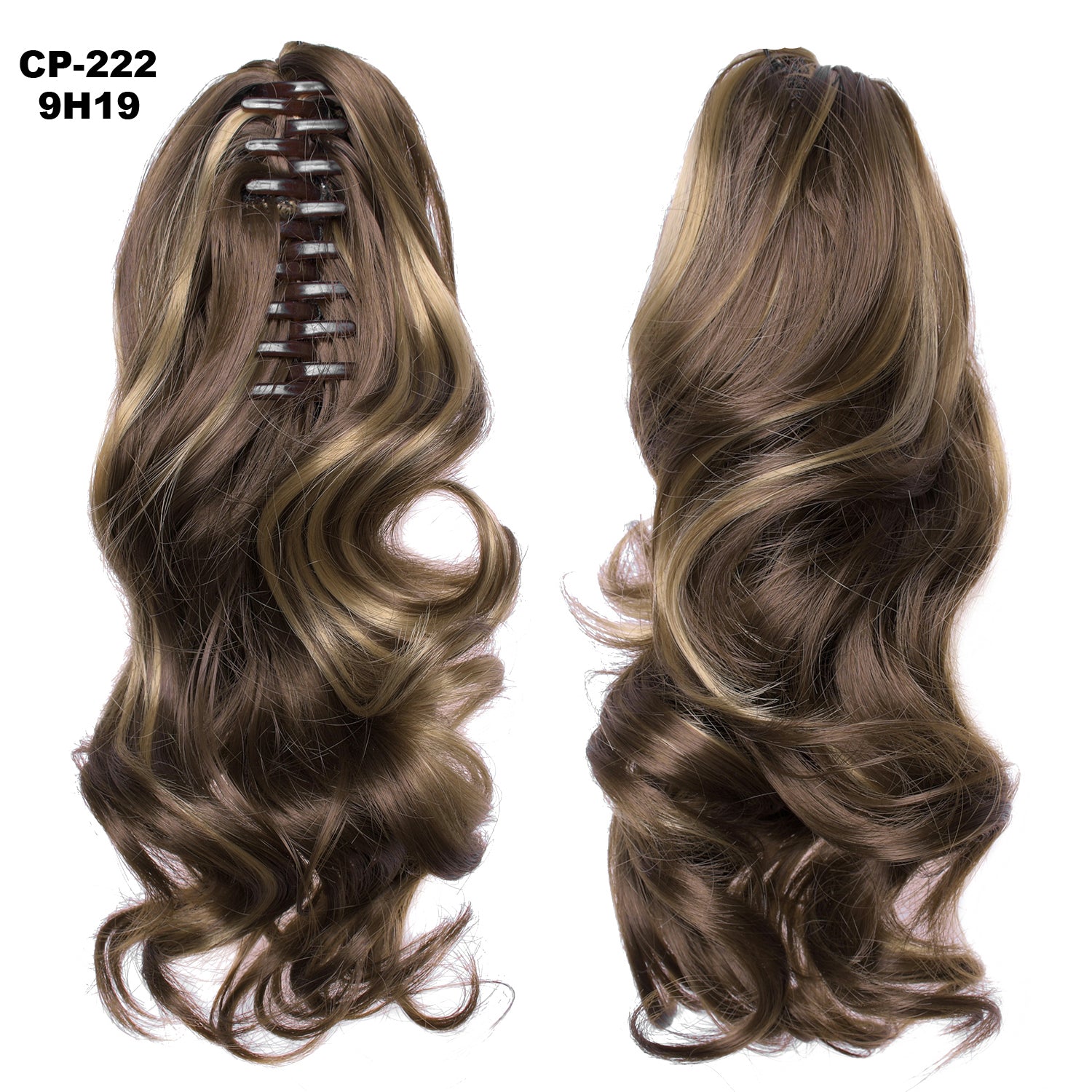 Cola de caballo ondulada larga, envuelta alrededor de la cola de caballo, con clip, tocado, postizo gris, extensiones naturales
