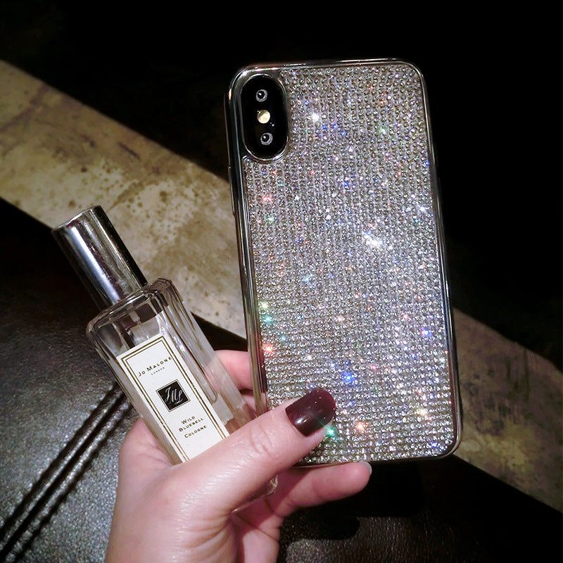 Funda de teléfono con diamantes