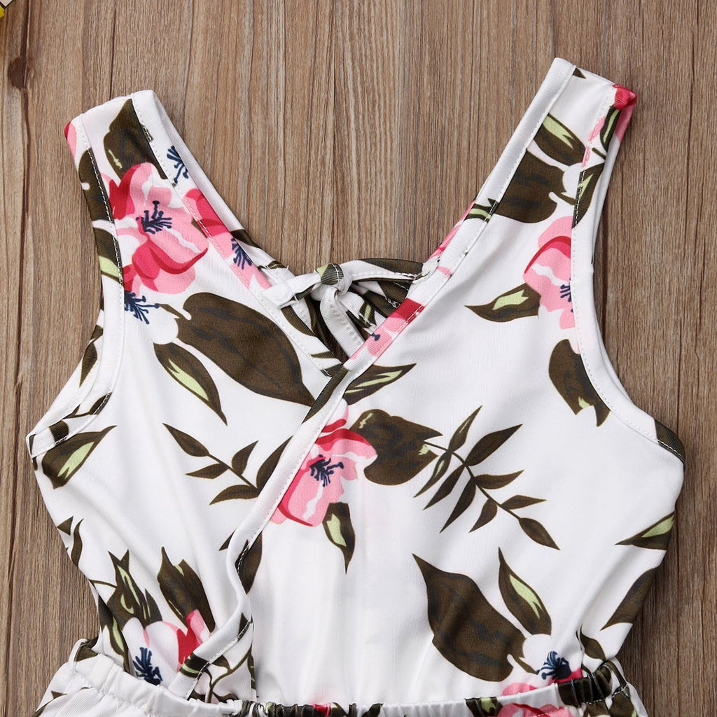 Ropa de verano para niñas y bebés con estampado floral