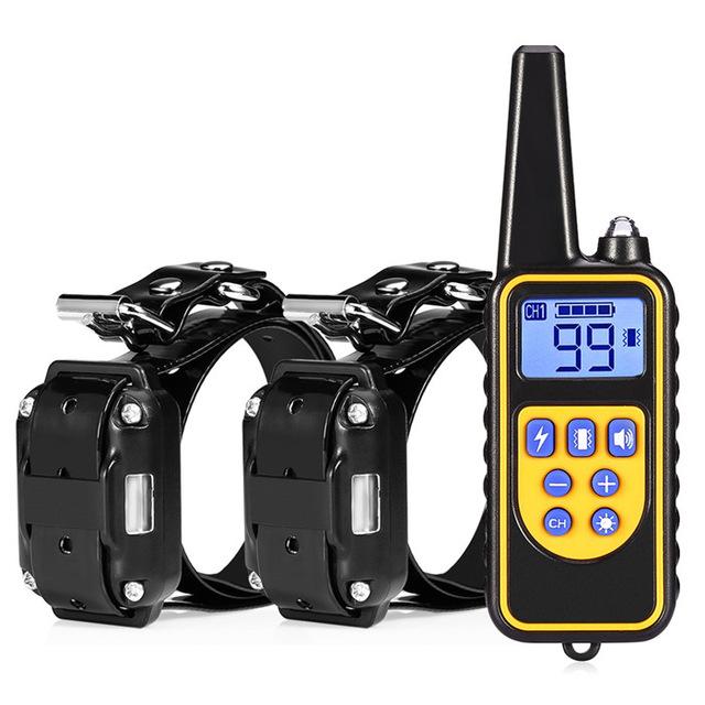 Collar de entrenamiento eléctrico para perros de 800 m con dispositivo antiladridos