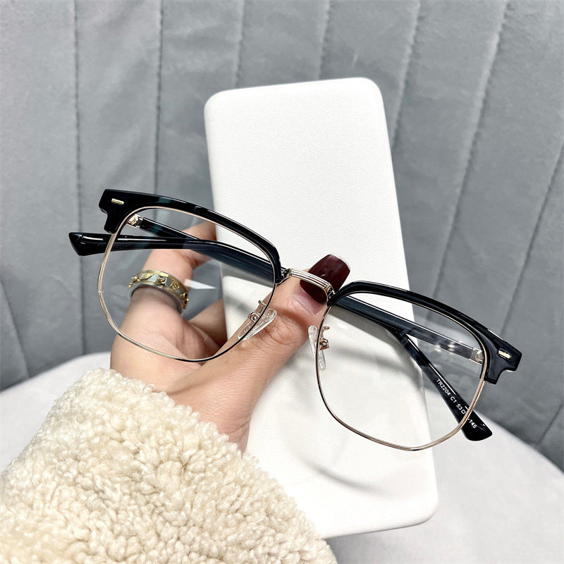 Large-frame Blue-light-blocking High-definition Myopia Glasses