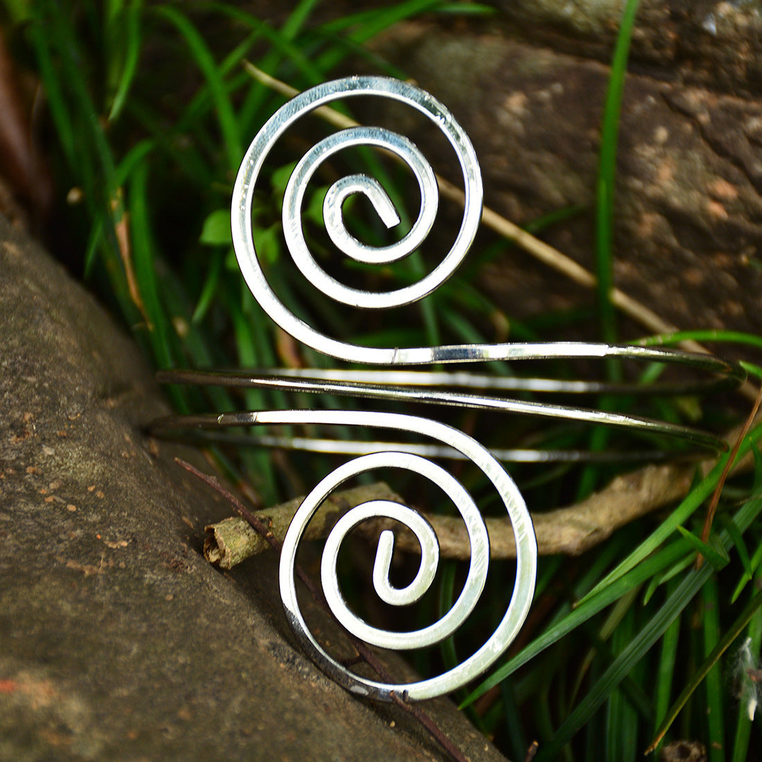 Gold & Silver Arm Cuff Bracelet – Women's Upper Arm Ring