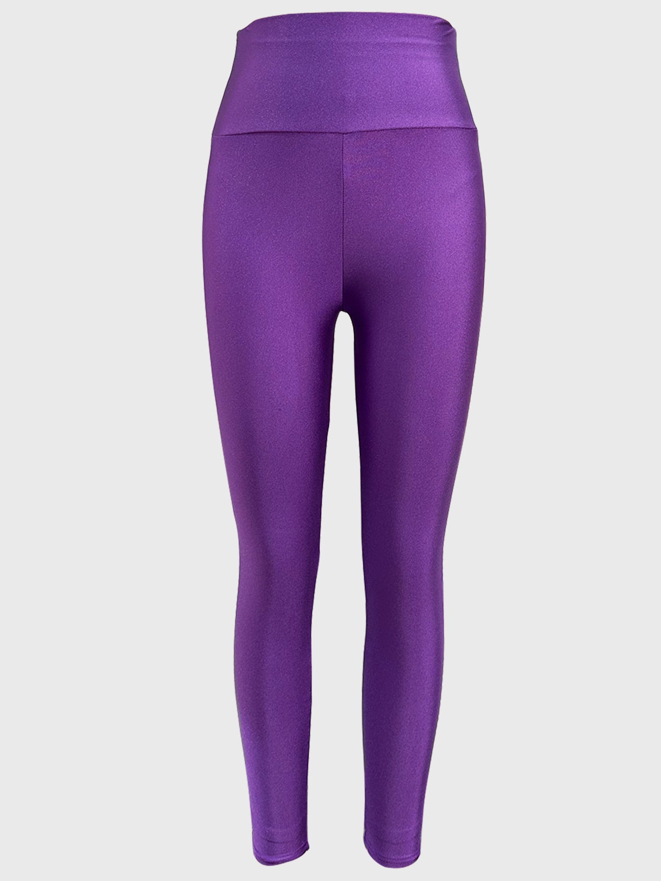 Leggings ajustados de color liso elásticos para mujer
