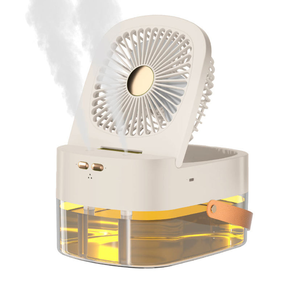 Ventilador humidificador con pulverizador, control remoto de escritorio, mini enfriador de aire con temporizador, gran viento, silencioso, con carga USB