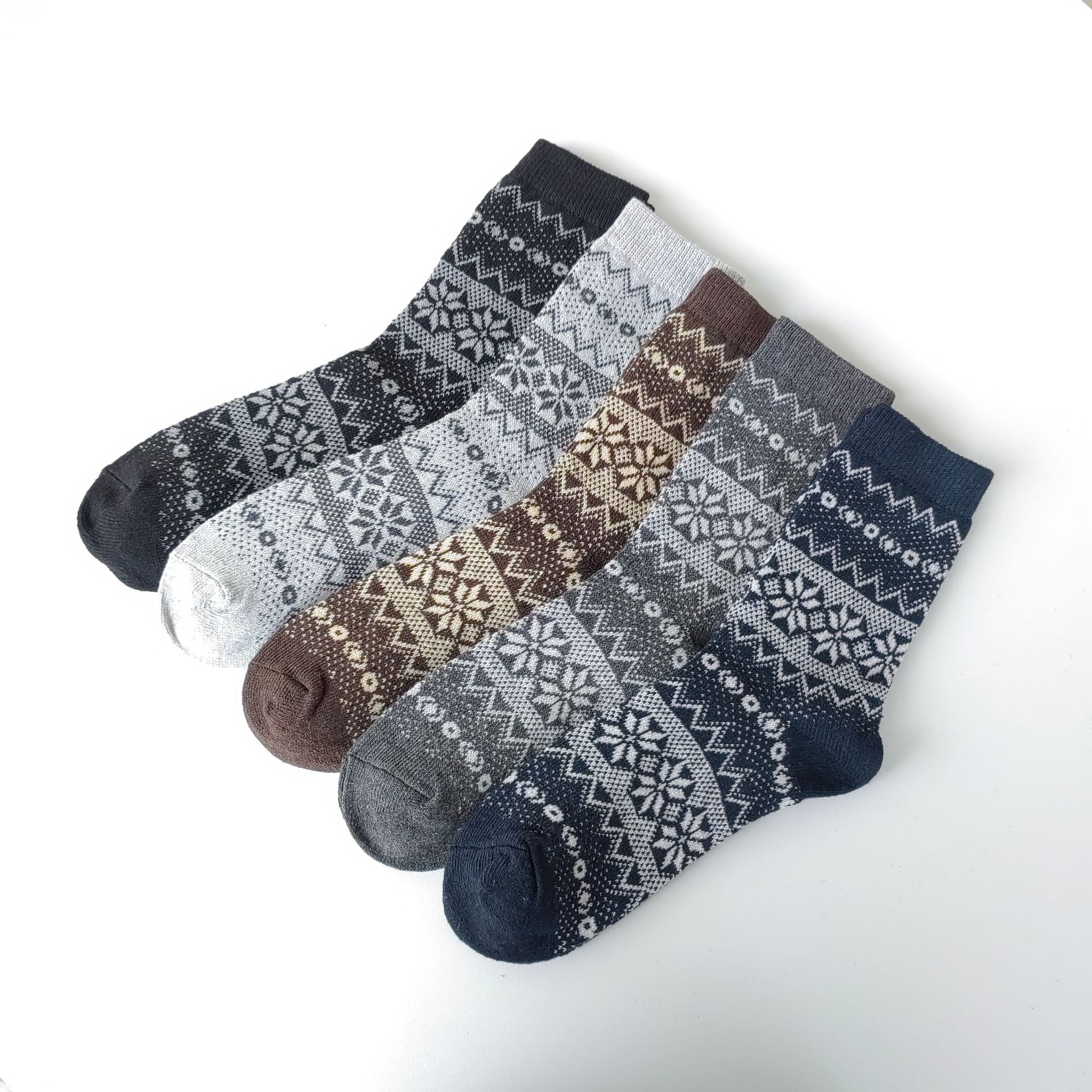 Calcetines de hombre de lana estilo étnico vintage para invierno