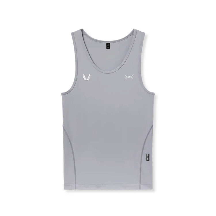 Camiseta deportiva de verano para hombre, estilo americano, de seda de leche, de secado rápido y muy elástica, sin mangas