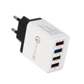 Cargador USB de carga rápida 3.0 para 4 teléfonos, adaptador para tableta, cargador de pared portátil, cargador rápido para móvil.