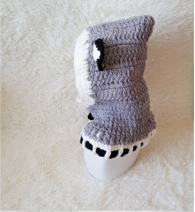 Gorro de lana para niños, tejido a mano, cálido, con orejeras, capa, para hombres y mujeres