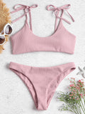 Sexy strapless low waist bikini