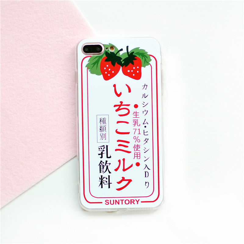 Funda de teléfono con diseño de fresa
