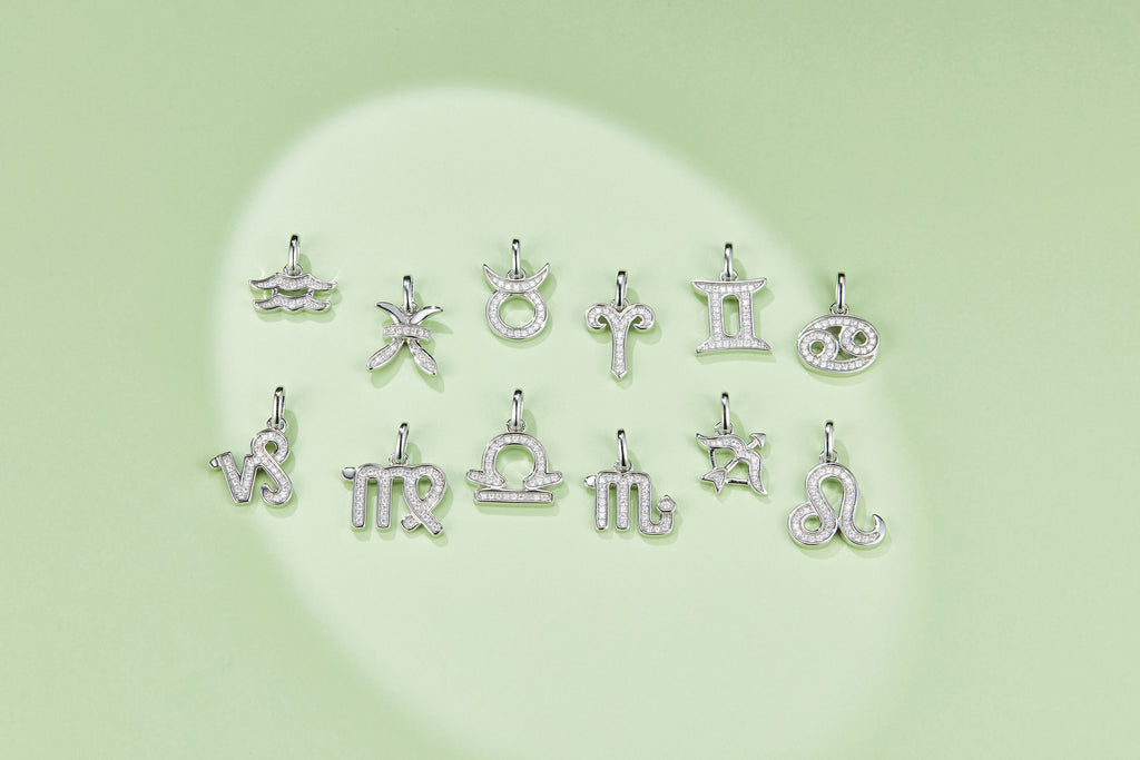 12 Signos del Zodiaco - Escorpio, Engastado con Moissanita de Alta Calidad, Joyería de Lujo Ligera y Moderna, Collar de Plata, Colgante S925, Platino Plateado