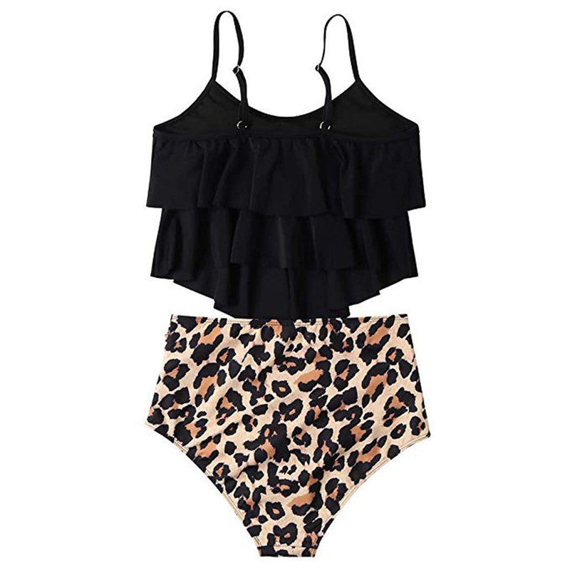 Ruffled Bikini Set Women Flounce Two Piece Swimsuit Beach Summer
