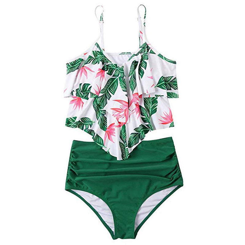 Ruffled Bikini Set Women Flounce Two Piece Swimsuit Beach Summer
