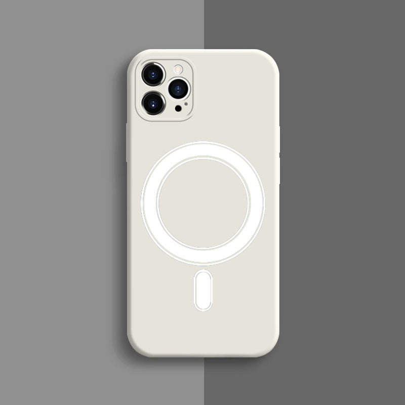 Funda magnética para teléfono con borde recto y carcasa líquida para cubo de Rubik Magsafe