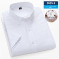 Men's Cotton Plaid Oxford Stripe Shirt