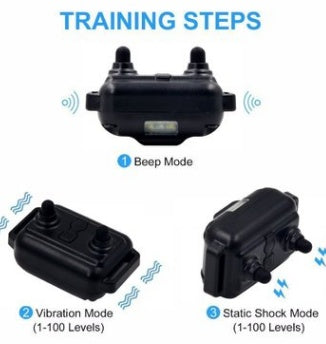 Collar de entrenamiento eléctrico para perros de 800 m con dispositivo antiladridos
