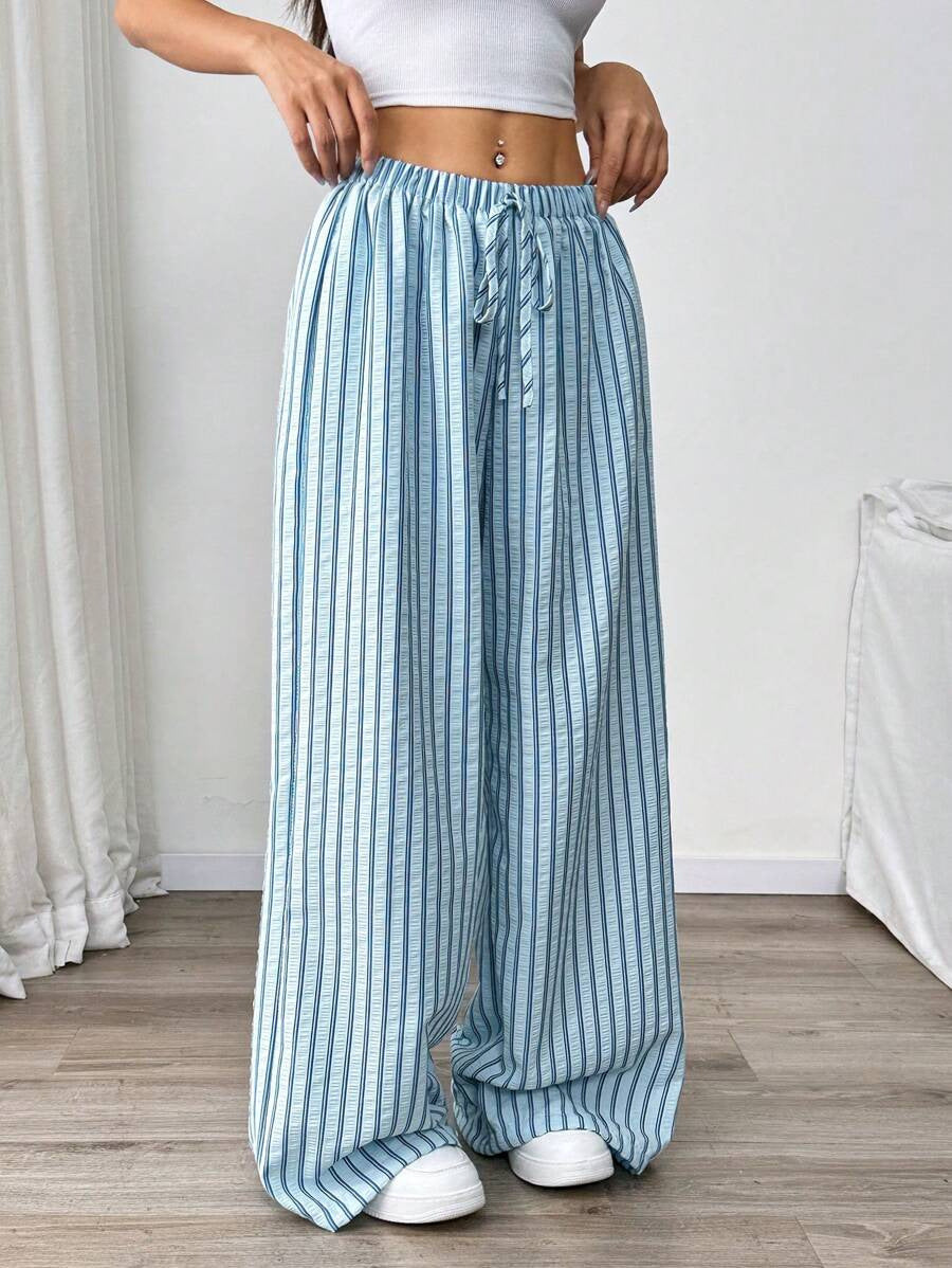 Waist-cinched Versatile Elegant Pleated Casual Pants