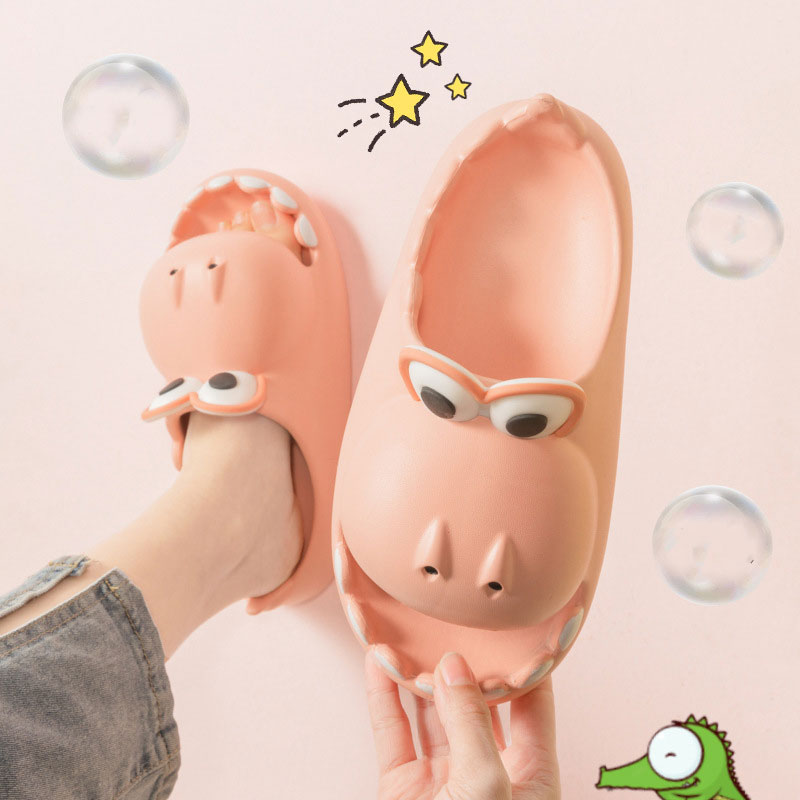 Zapatillas de dinosaurio para niños, venta al por mayor, sandalias de EVA con dibujos animados de verano para padres e hijos, para exteriores, para el hogar, para mujeres, hombres y niños, lindas zapatillas para bebés.
