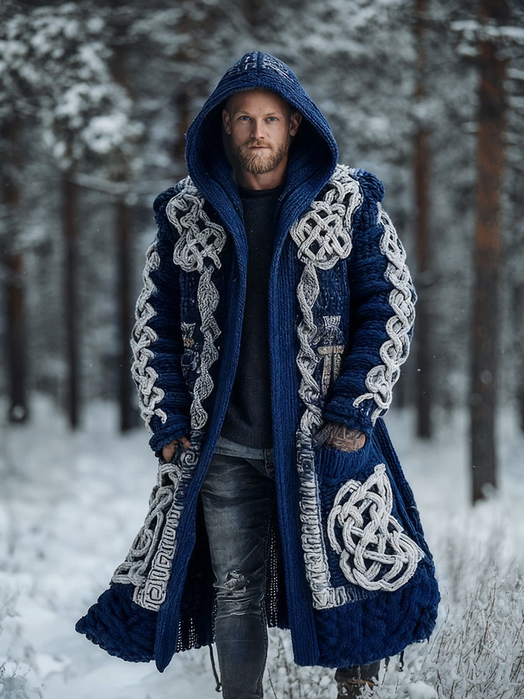 Mens Mid-Length Digital-Print Abstract Cape